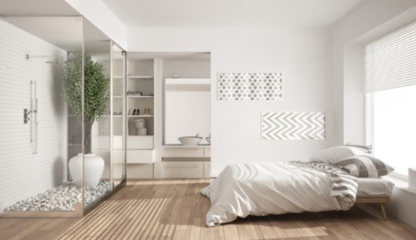 Kamar tidur utama dengan konsep spa mewah